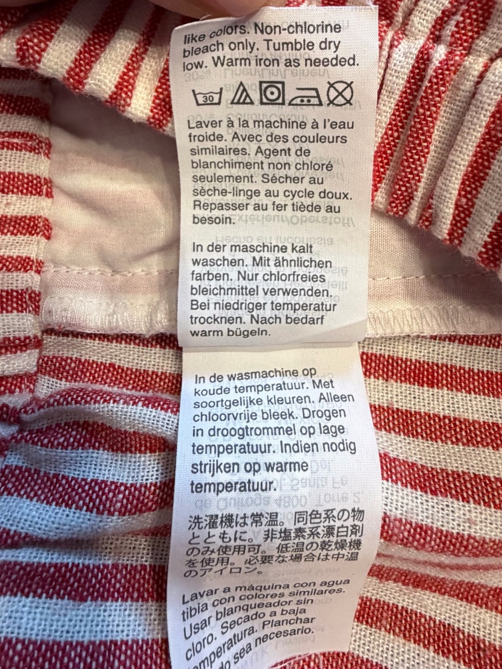 J. Crew Red/White Striped Elastic Waist Midi A-Line Skirt with pockets Small - Picture 10 of 11